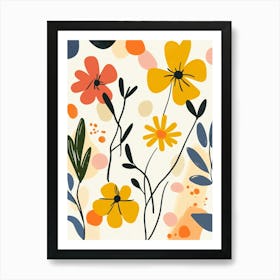 Abstract Floral Painting 46 Art Print