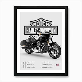 Harley Davidson Sport Glide Art Print