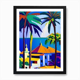 Zanzibar Tanzania Colourful Painting Tropical Destination Art Print