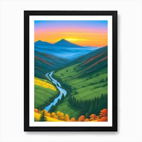 Sunset Valley Art Print