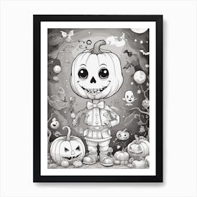 Halloween Jack O Lantern 1 Art Print