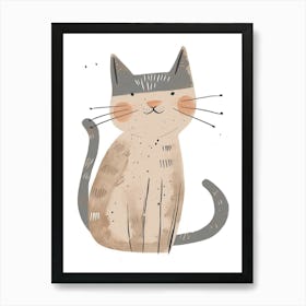 Ragapur Cat Clipart Illustration 2 Art Print