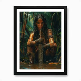 Woman With A Sword Art Print