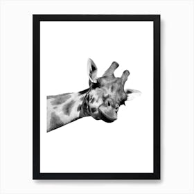 Black and White Giraffe Art Print