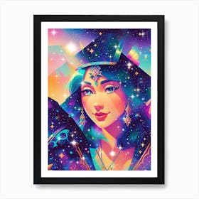 Fantasy Girl In Space 3 Art Print