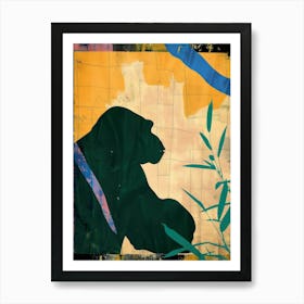 Gorilla 1 Cut Out Collage Art Print