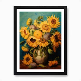 Sunflowers Inspired by Van Gogh  Art Print