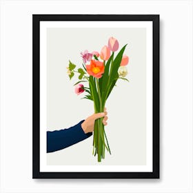 Late Summer Bouquet - Bouquet Of Flowers Art Print