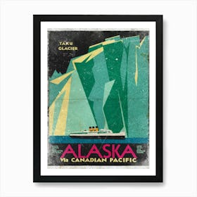 Vintage Travel Poster ― Alaska Via Canadian Pacific Art Print