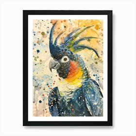 Cockatoo Colourful Watercolour 4 Art Print