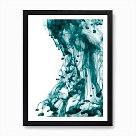 Abstract Movement Forest Greens Art Print