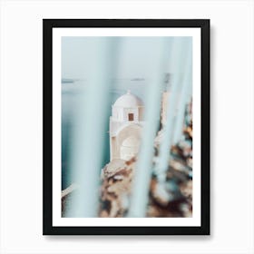 Love Locks Of Oia Castle, Santorini Art Print