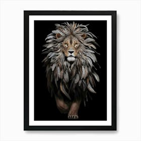 Lion With Feathers Art Print