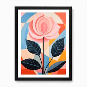 Rose 10 Hilma Af Klint Inspired Pastel Flower Painting Art Print