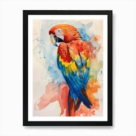 Macaw Pastel Watercolour 2 Poster