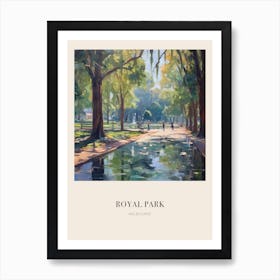 Royal Park Melbourne Australia Vintage Cezanne Inspired Poster Art Print