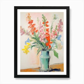 Flower Painting Fauvist Style Snapdragon 2 Art Print