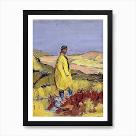 Man Standing On Dunes, Landscape, Maine, Charles Demuth Art Print