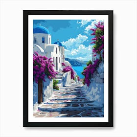Beautiful Santorini Greece Wall Art 23 Art Print