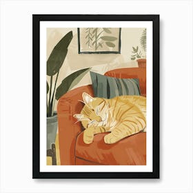 Cat In The Living Room 1 Art Print