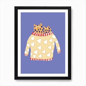 Cat Jumper Art Print