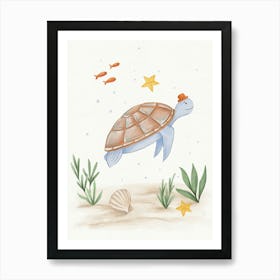 Little Sea Turtle Art Print