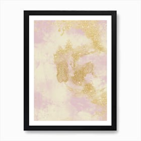 Marble Glitter Shadow Art Print