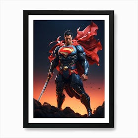 Samurai Superman Art Print