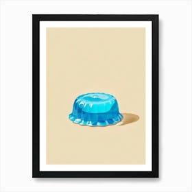 Blue Jelly Minimalist Illustration Art Print