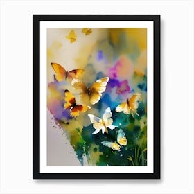 Butterflies In Flight 2 Art Print
