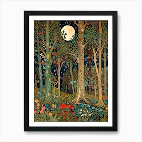 William Morris Forest At Night 6 Art Print