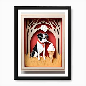 Ice Cream Dog Art Print