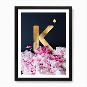 Flower Alphabet K Art Print