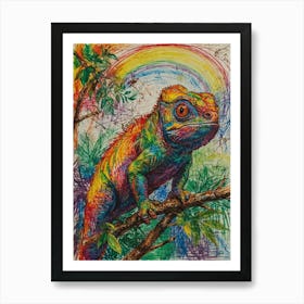 Rainbow Chamelon 1 Art Print