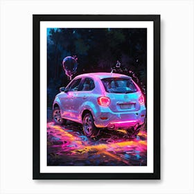 Neon Car Painting 1 Art Print