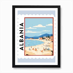 Albania 2 Travel Stamp Poster Art Print