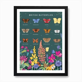 British Butterflies Art Print