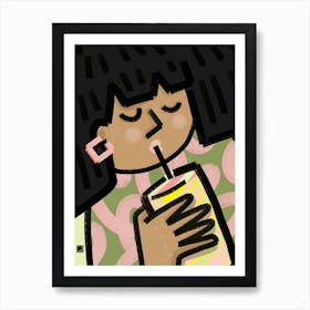 Groovy vibes and Lemonade Art Print