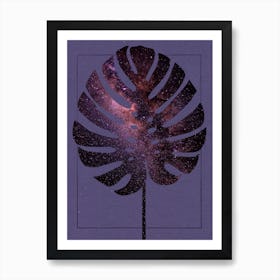 The Milky Way Monstera Art Print