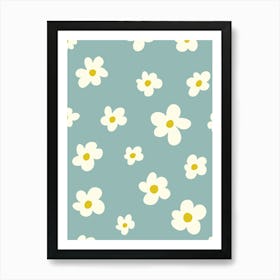 Daisy Pattern Art Print