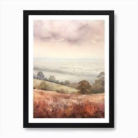 Autumn Forest Landscape The South Downs England 1 Art Print