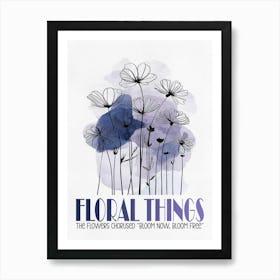 Floral Painting Watercolor Style Art Print