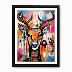 Deer 43 Neo-expressionism Art Print