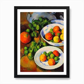 Peas 3 Cezanne Style vegetable Art Print