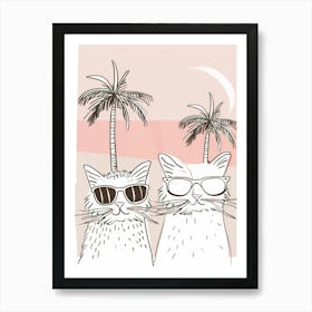 Cat In Sunglasses 18 Art Print