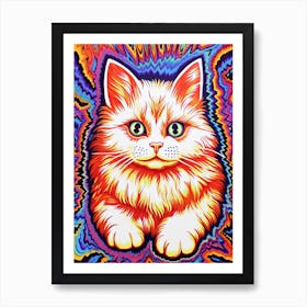 Louis Wain Kaleidoscope Psychedelic Cat 5 Art Print