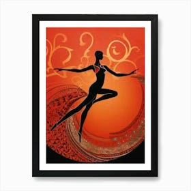 Dancer In Red Art Print