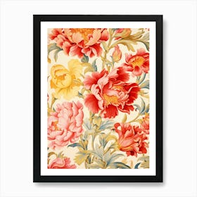 Floral Wallpaper 162 Art Print