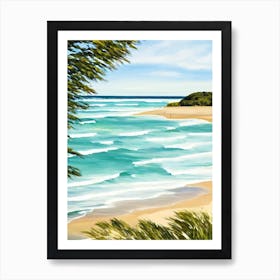 Inverloch Surf Beach, Australia Contemporary Illustration   Art Print