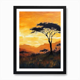 The African; A Boho Landscapes Art Print